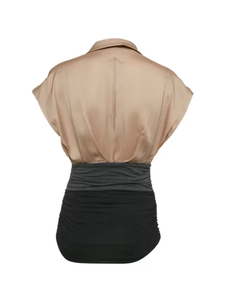 Top Paule Ka din satin cu volane