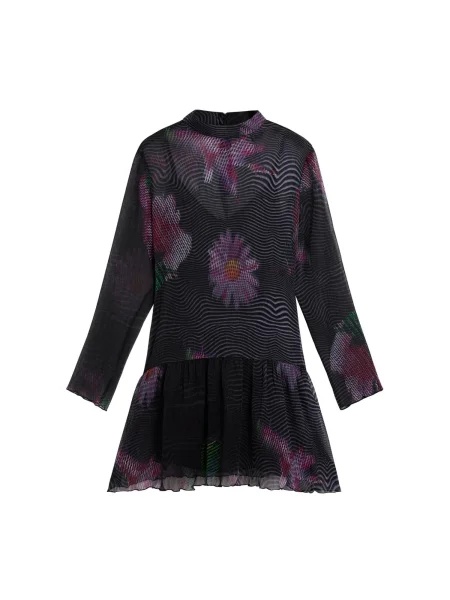 Desigual Rochie verde / mov liliachiu / mov zmeură negru