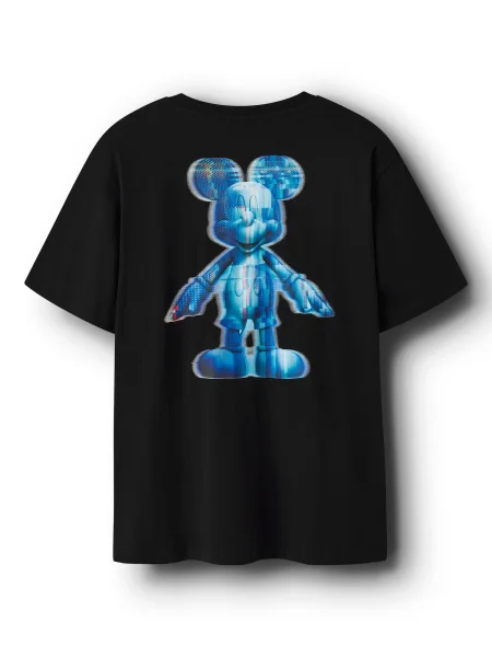 TWO SOON Tričko Mickey Maus modrá / ružová / čierna biela