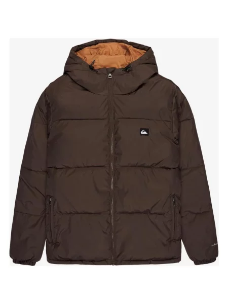 Kurtka z kapturem Quiksilver Cold Days ciemny brąz S brązowa
