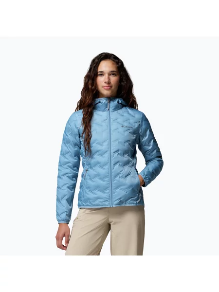 Kurtka puchowa Columbia Delta Ridge II Down Hooded rainy day niebieska