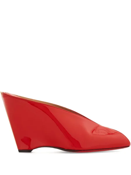 Papuci tip mules Ferragamo roșu