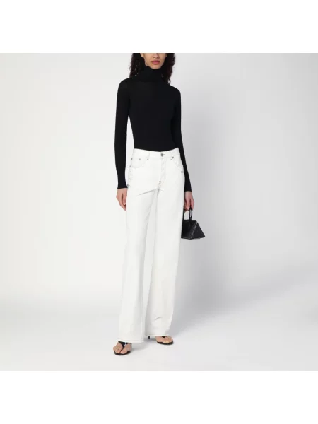 Jeansy dzwony Off-white dzwony białe