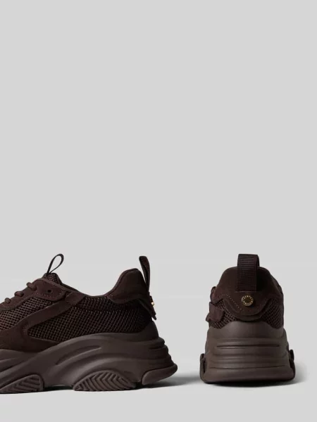 Sneakersy z detal z logo model Possession' Steve Madden brązowe
