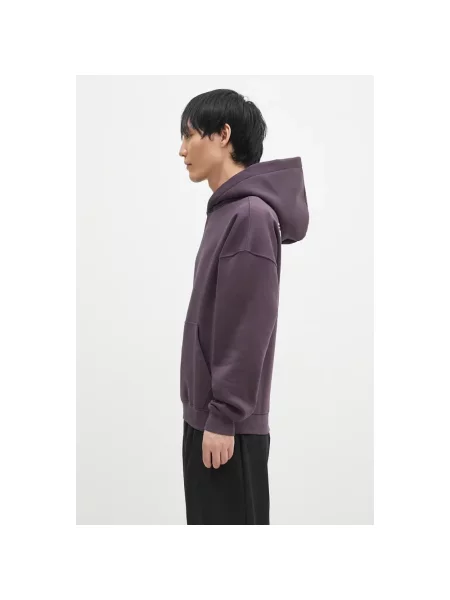 Bluza z kapturem Alpha Industries z logo fioletowa