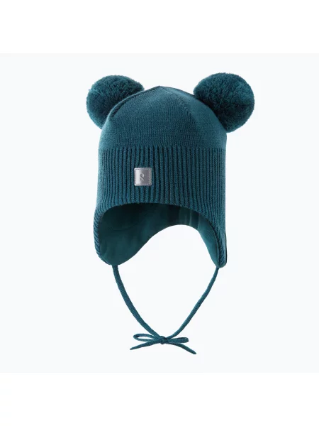Gyerek téli sapka Reima Kumpi dark teal. Méret: 52 cm kék