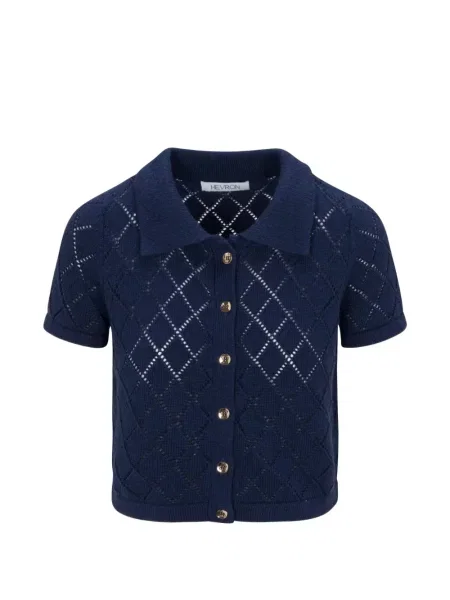 Kardigan Hevron niebieski