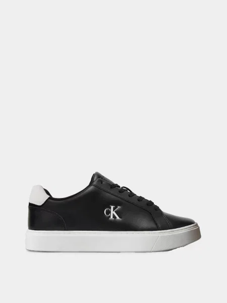 Шкіряні Кеди низькі Calvin Klein CLASSIC CUPSOLE LACEUP LTH білий/чорний білі