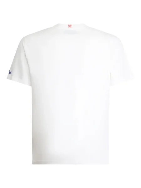 Tricou Mc2 Saint Barth cu decolteu în U alb