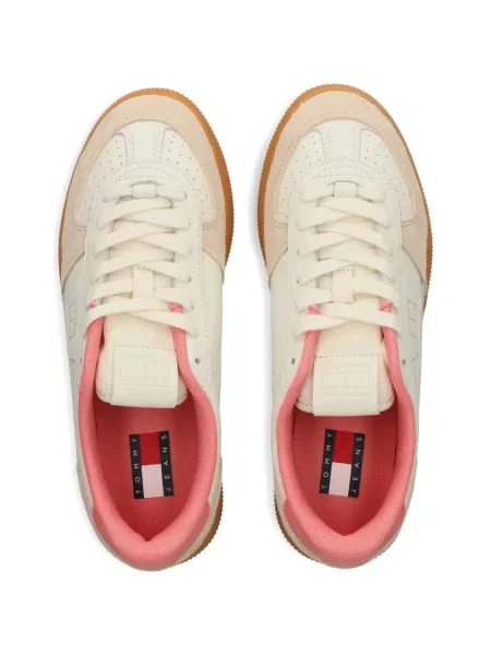 Sneakerși Tommy Jeans din piele cu autograf