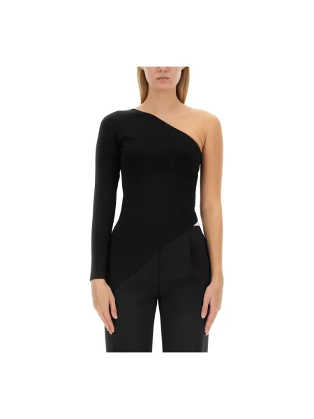 Długi top Alexander Wang z długim rękawem czarny