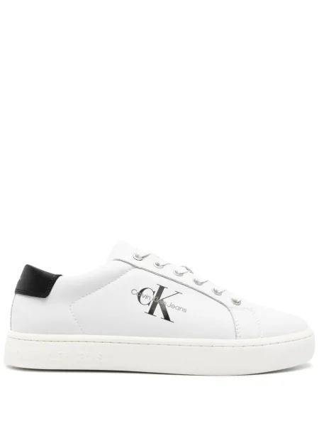Sneakerși Calvin Klein Jeans din piele alb