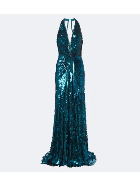 Rochie Jenny Packham cu gât halter verde