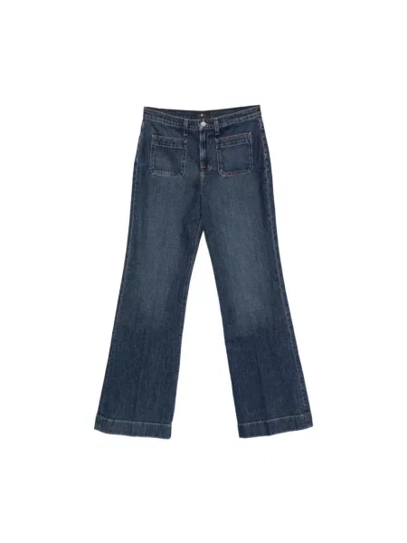 Szerokie jeansy 7 For All Mankind niebieskie