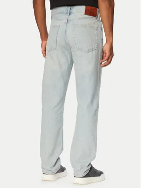 Calvin Klein Jeans Džinsai Šviesiai Straight Fit mėlyna
