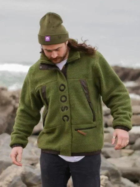 Kurtka z polaru Sherpa khaki / czarna