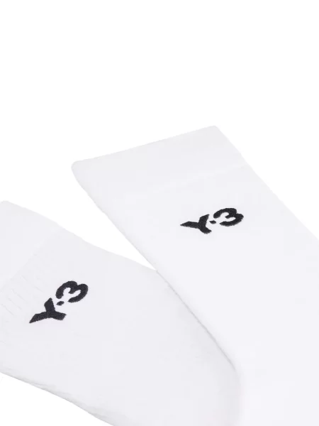 Șosete Y-3 Adidas cu broderie alb