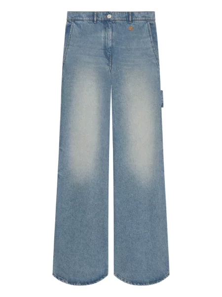 Pantaloni Courreges albastru