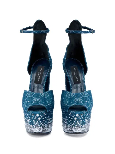 Sandale Philipp Plein cu platformă albastru