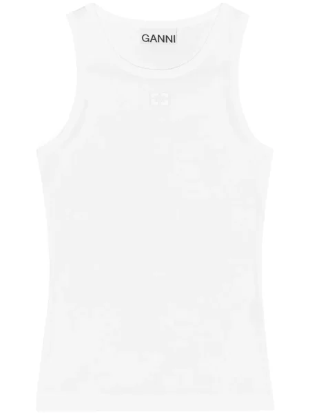 Top Ganni alb