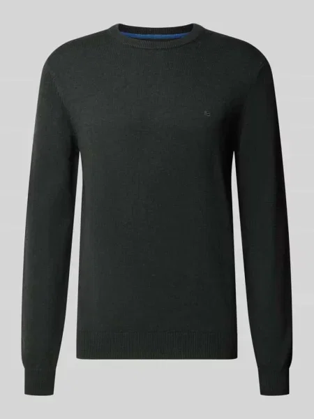 Sweter z dzianiny o kroju regular fit z mieszanki bawełny i wełny Christian Berg Men