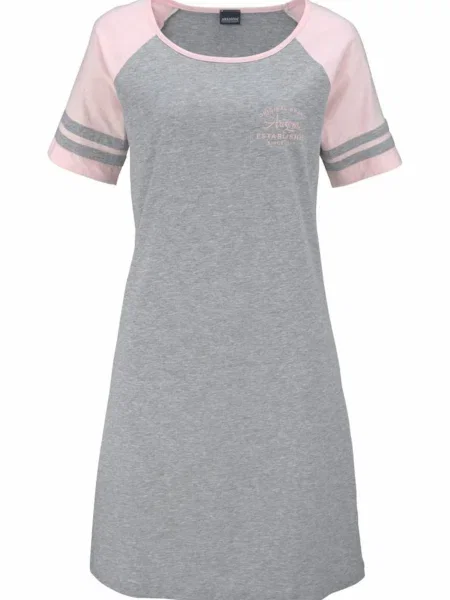 ARIZONA Spalna srajca pegasto / svetlo roza siva