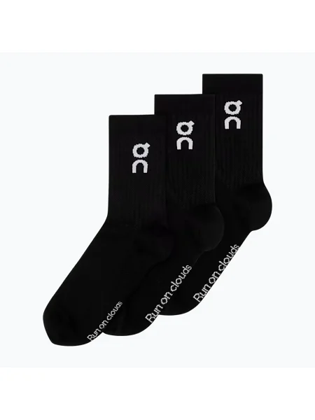 On Running Logo Magas zokni 3 pár fekete. Méret: 39 EU fekete