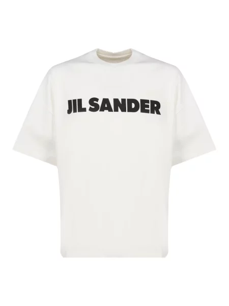 Koszulka Jil Sander z logo biała