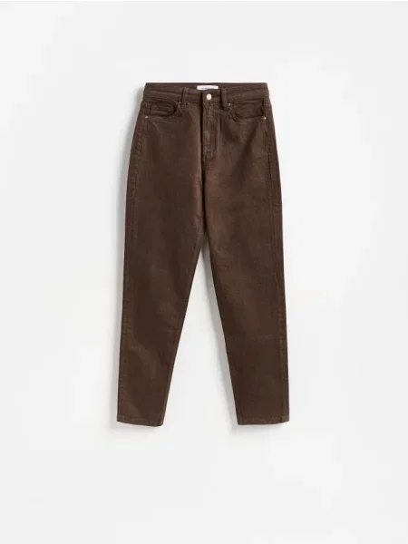Reserved LADIES` JEANS TROUSERS dark grey jeans gri