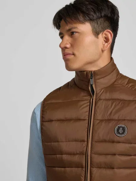 Kamizelka pikowana z zapinanymi na błyskawiczny model KINGSLEY' Jack & Jones