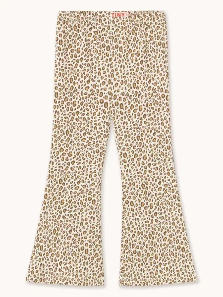 Tinycottons kalhoty ANIMAL PRINT RIB PANT béžové