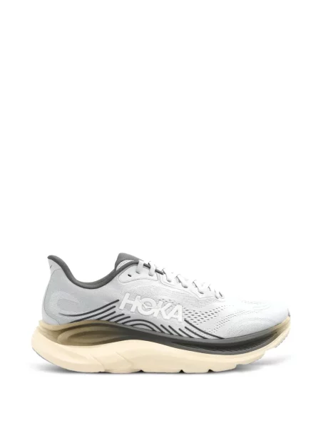 Sneakerși Hoka cu șireturi din dantelă gri