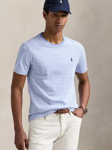 Тениска Polo Ralph Lauren с десен синьо