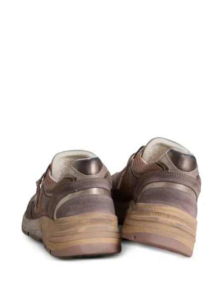 Sneakerși Golden Goose din piele de căprioară auriu
