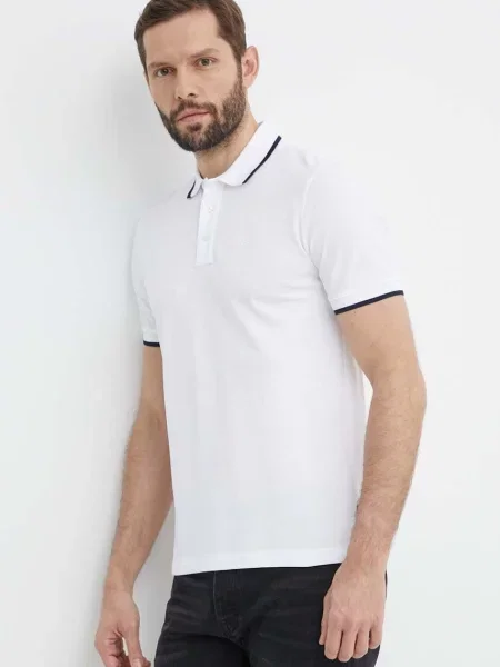Tricou polo Boss alb