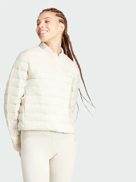 Пуховик adidas комбінований верх бежевий