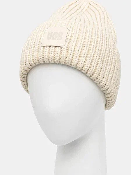 Шапка з домішкою вовни UGG з товстого трикотажу