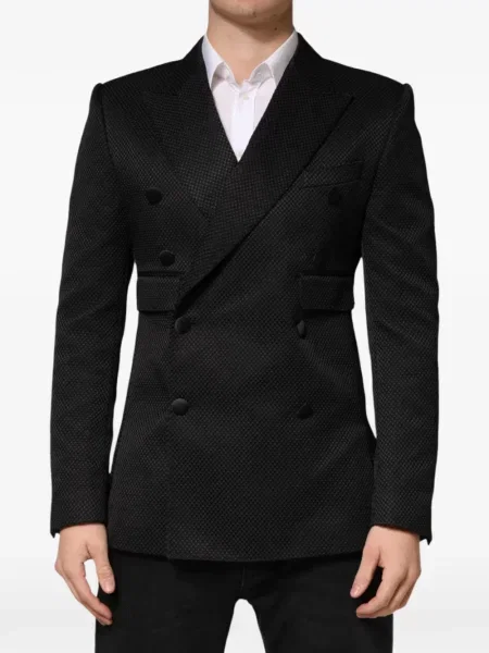Sacou Dolce & Gabbana cu două rânduri de nasturi negru
