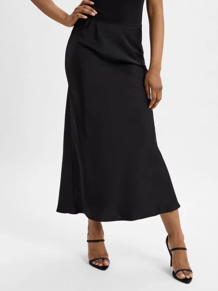 Neo Noir satynowa spódnica maxi Vicky Kobiety jednolity 34 czarny