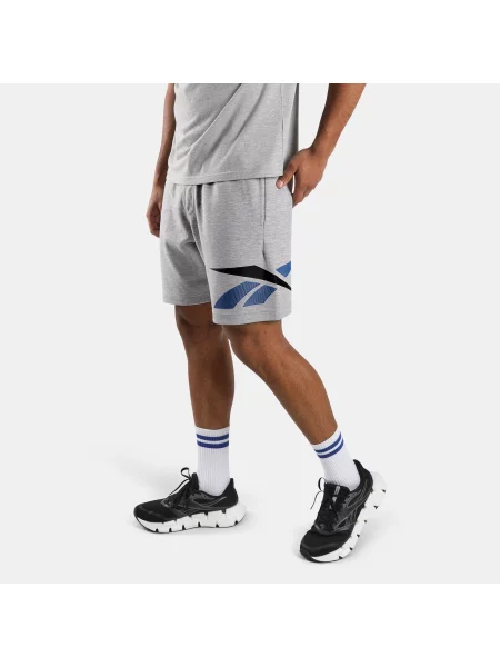 Reebok szorty z pikowanej tkaniny i logounisex Light Grey Marl Size: szare