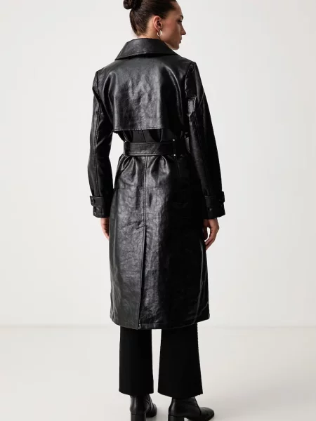 Кожаное пальто Dkny