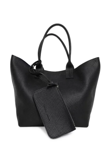 Geantă shopper Iacucci din piele negru
