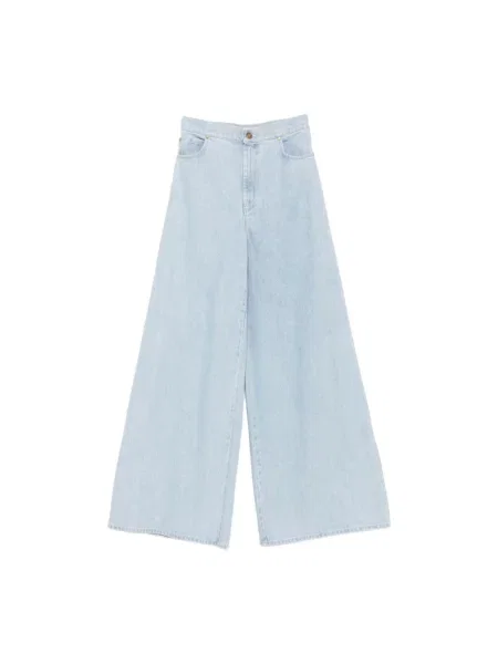 Spodnie palazzo Max Mara niebieski