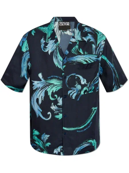 Риза Versace Jeans Couture с принт синьо