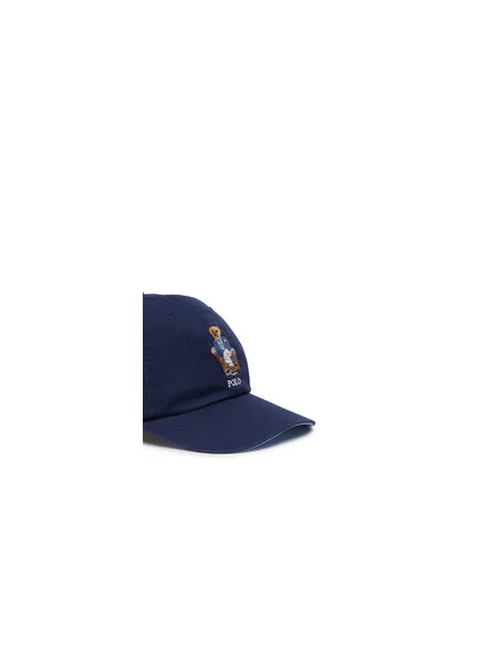 POLO RALPH LAUREN Baseball sapka bőr hozzáadásával kék