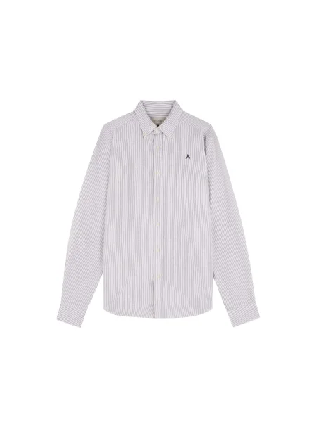 Scalpers Cămașă New Oxford roșu burgundy alb