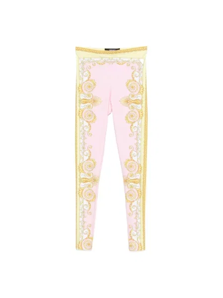 Wielobarwność spodnie Versace z nadrukiem