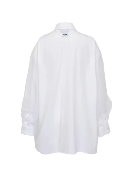 Rochie tip cămașă Msgm lungă alb