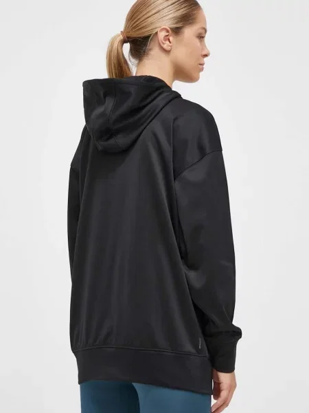 Pulover za vadbo adidas Performance s kapuco črna
