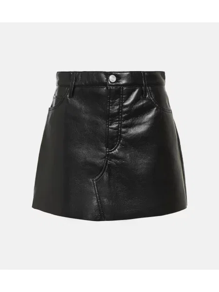 Fustă din piele Frame negru